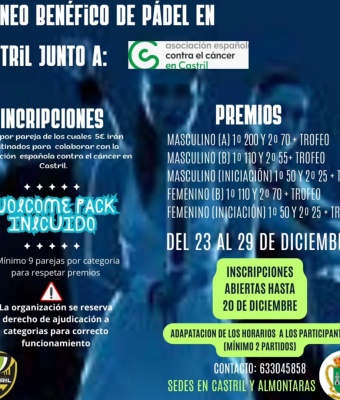 Torneo Benéfico de Pádel en CASTRIL
