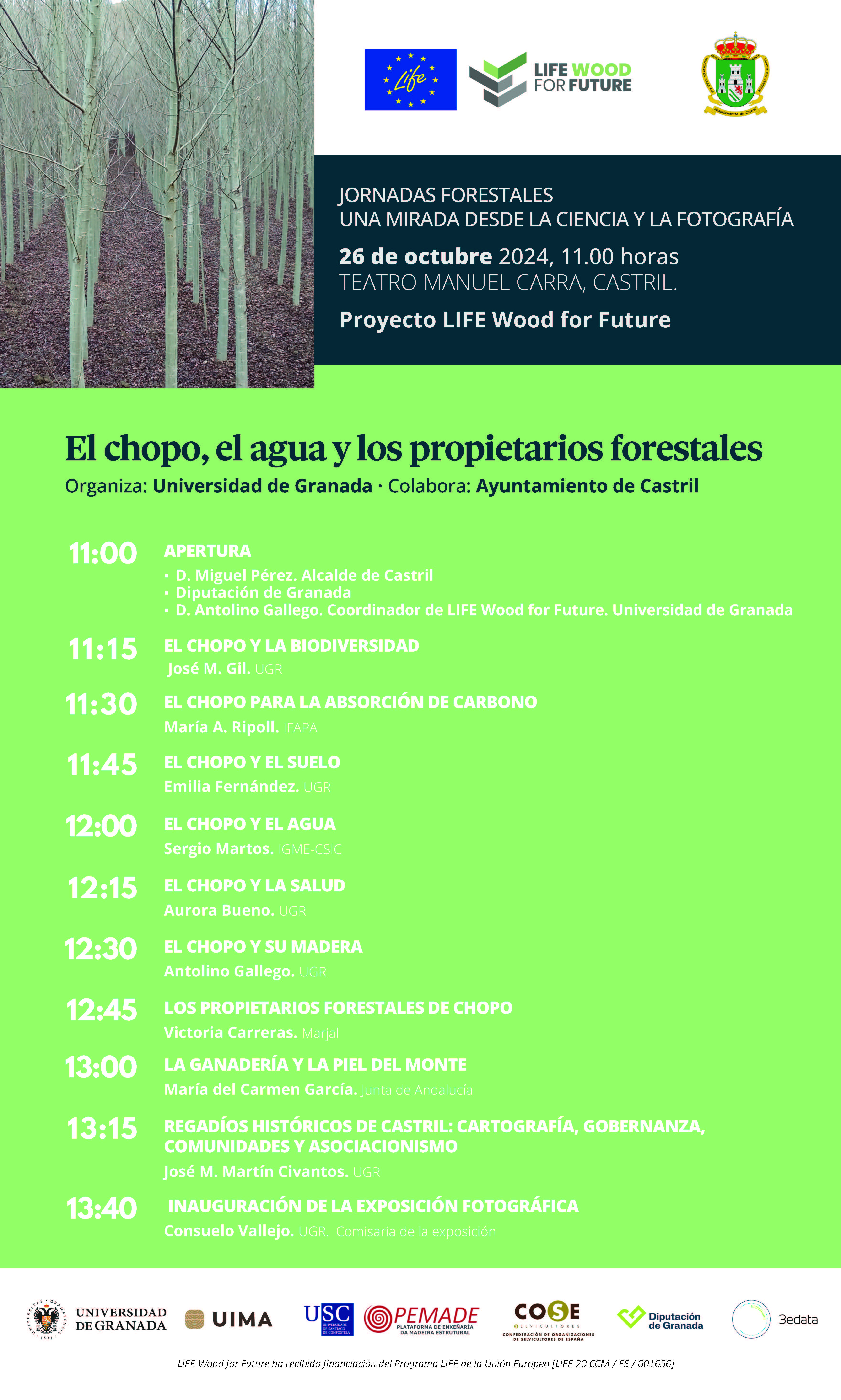 Se adjunta cartel con la programación de actividades: