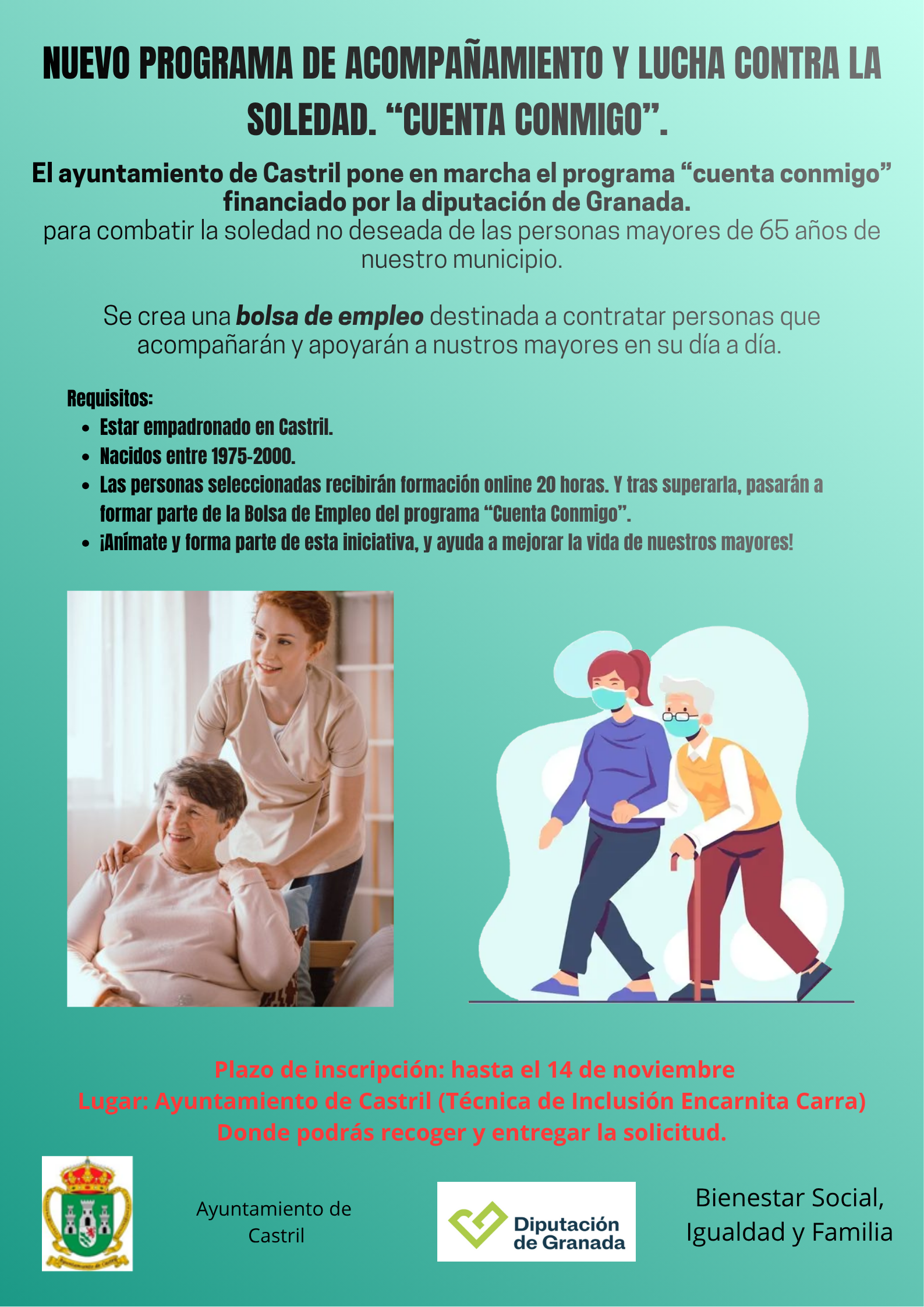 Cartel programa cuenta conmigo Dipgra Cartel programa cuenta conmigo Dipgra